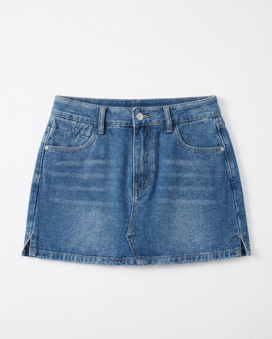 Falda short jean